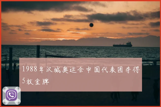 1988年汉城奥运会中国代表团夺得5枚金牌
